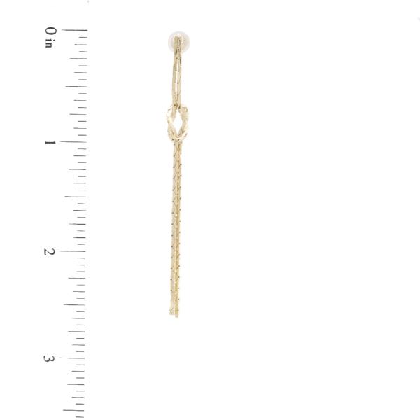 SODAJO KNOT METAL CHAIN GOLD DIPPED EARRING