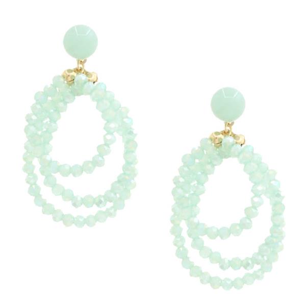 SODAJO BEADED TEARDROP DANGLE EARRING