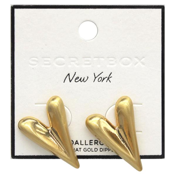 SECRET BOX GOLD DIPPED MOUSE POINTED EARRING