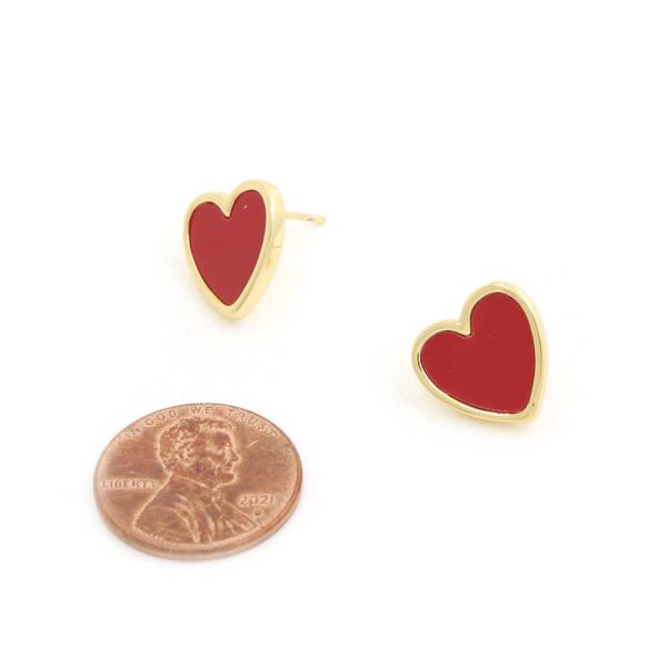 HEART GOLD DIPPED EARRING