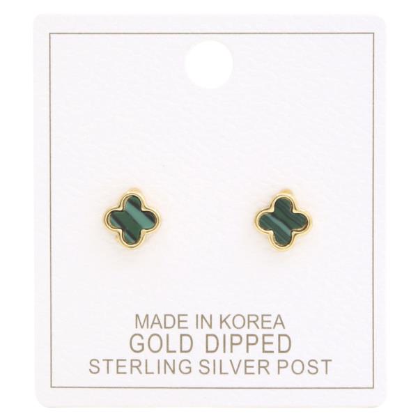 DAINTY CLOVER GOLD DIPPED EARRING