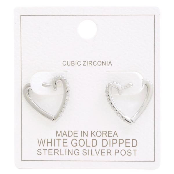 HEART CZ GOLD DIPPED EARRING