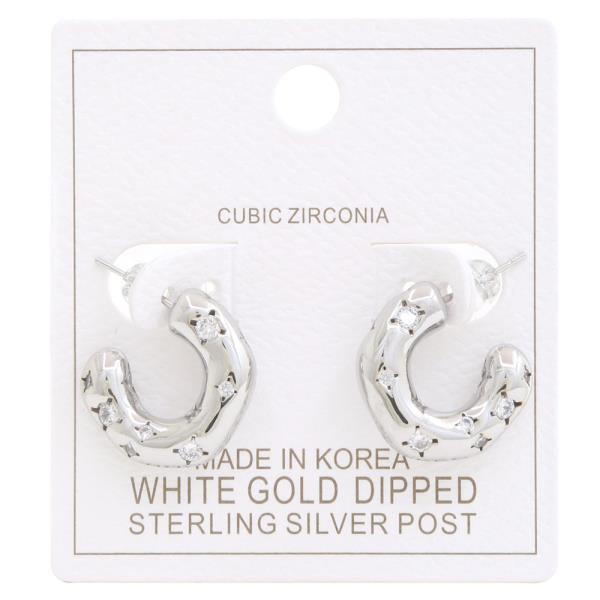 CZ OPEN CIRCLE GOLD DIPPED EARRING