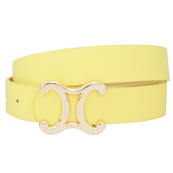 CURVED MIRROR C BUCKLE BELT