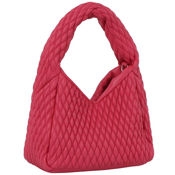 FASHION QUILTED HANDLE CROSSBODY HOBO BAG