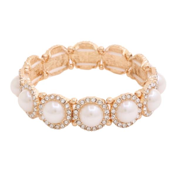 PEARL METAL STRETCH BRACELET