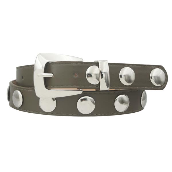 MODERN COWBOY BUCKLE BELT WITH STUDDED STRAP