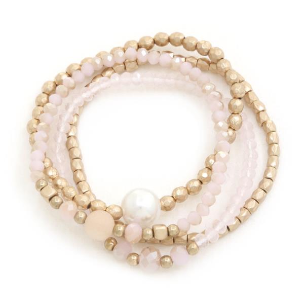 PEARL BEADED BRACELET SET