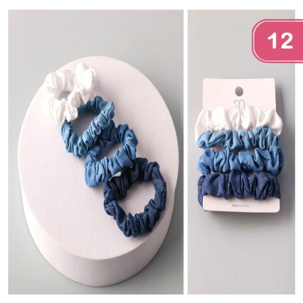 DENIM  SCRUNCHIE SET (12 UNITS)