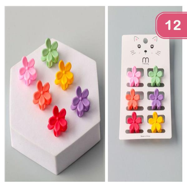 MINI FLOWER CLAW CLIPS (12 UNITS)