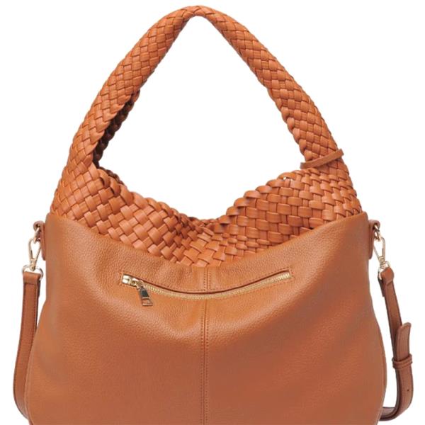 WOVEN DETAILS SMOOTH MAJESTIQUE HOBO BAG