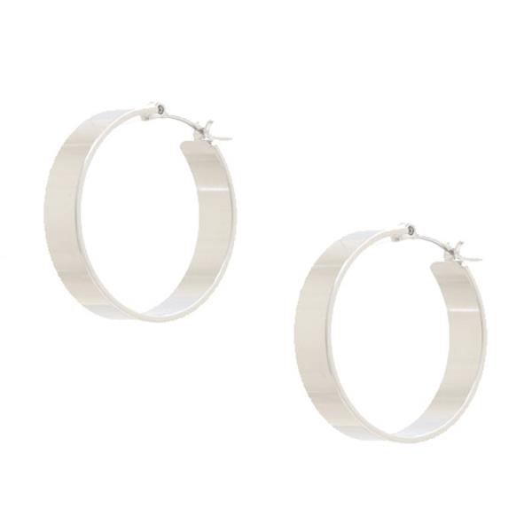 14K WIDE GOLD DIPPED HOOP EARRING