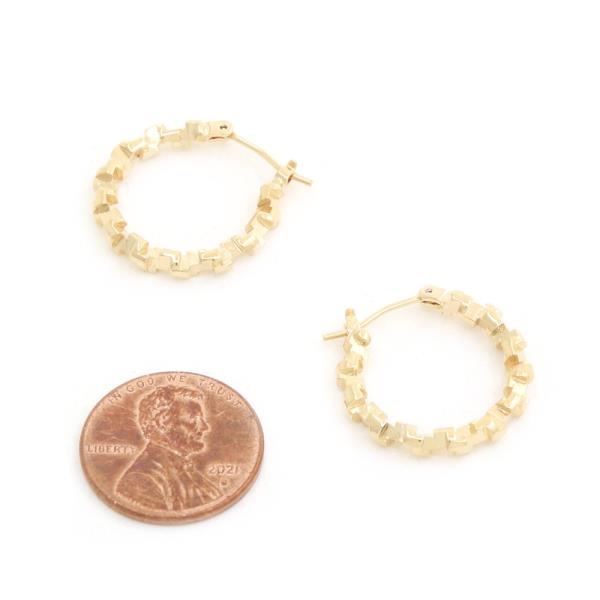 14K GOLD DIPPED HOOP EARRING