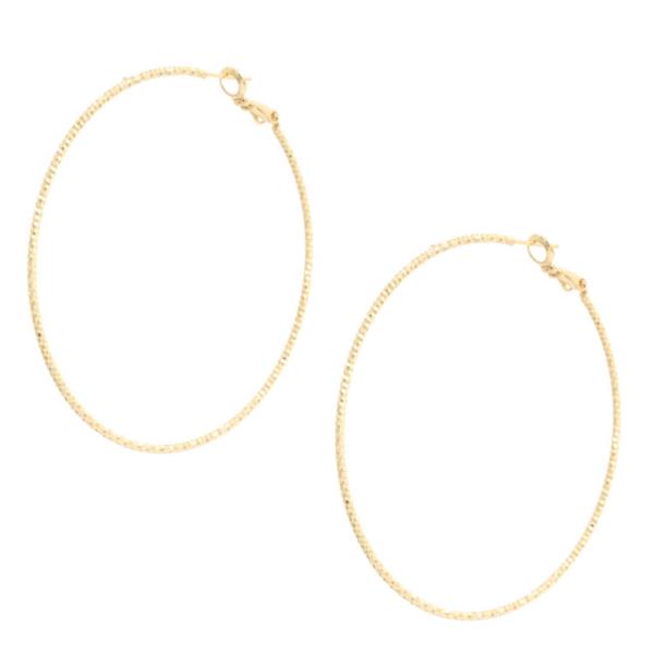 14K GOLD DIPPED HOOP EARRING