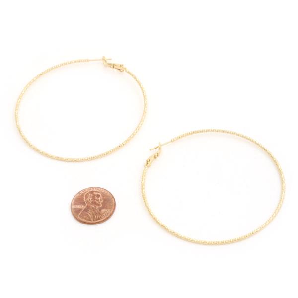 14K GOLD DIPPED HOOP EARRING