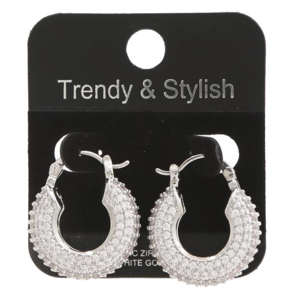 CZ METAL GOLD DIPPED EARRING