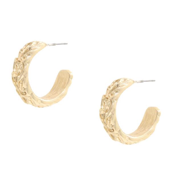 SODAJO OPEN HOOP GOLD DIPPED EARRING