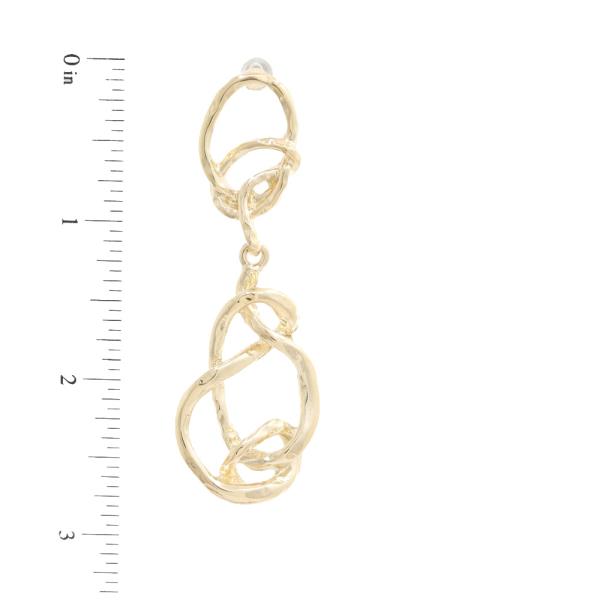 SODAJO ABSTRACT SHAPE GOLD DIPPED EARRING