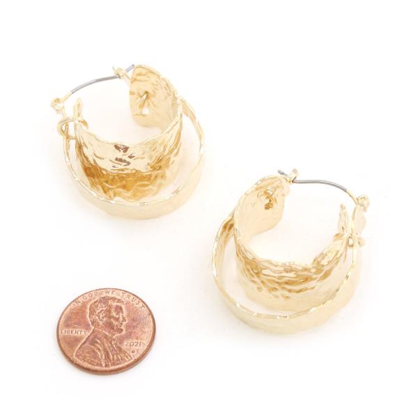 SODAJO DOUBLE WIDE HOOP GOLD DIPPED EARRING