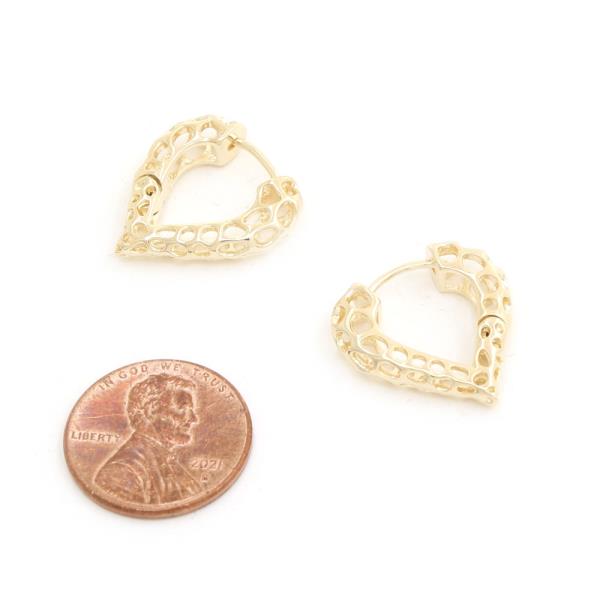 SODAJO HEART SHAPE GOLD DIPPED EARRING