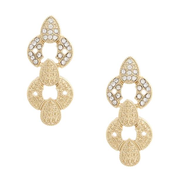 SODAJO TEARDROP ROUND GOLD DIPPED EARRING