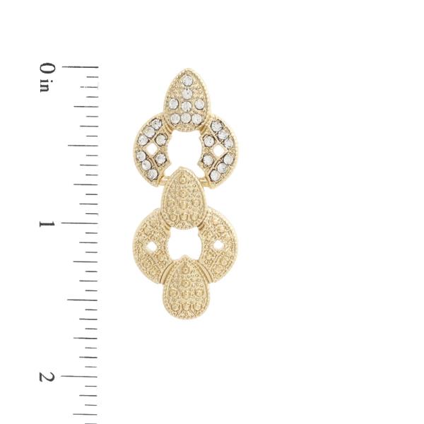 SODAJO TEARDROP ROUND GOLD DIPPED EARRING