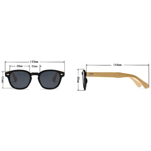 ROUND BAMBOO SUNGLASSES 1DZ