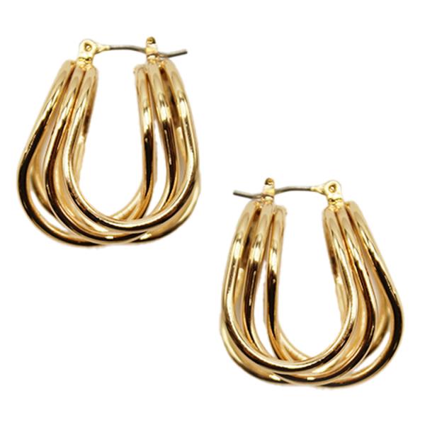 METAL U HOOP EARRING