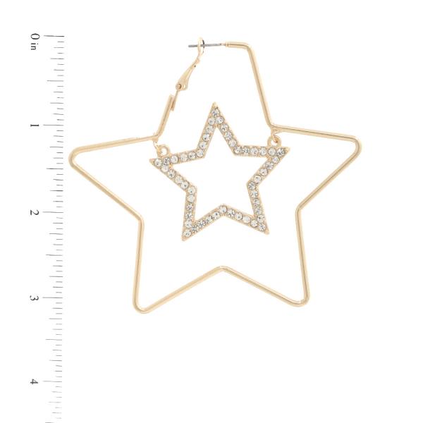 DOUBLE STAR METAL EARRING