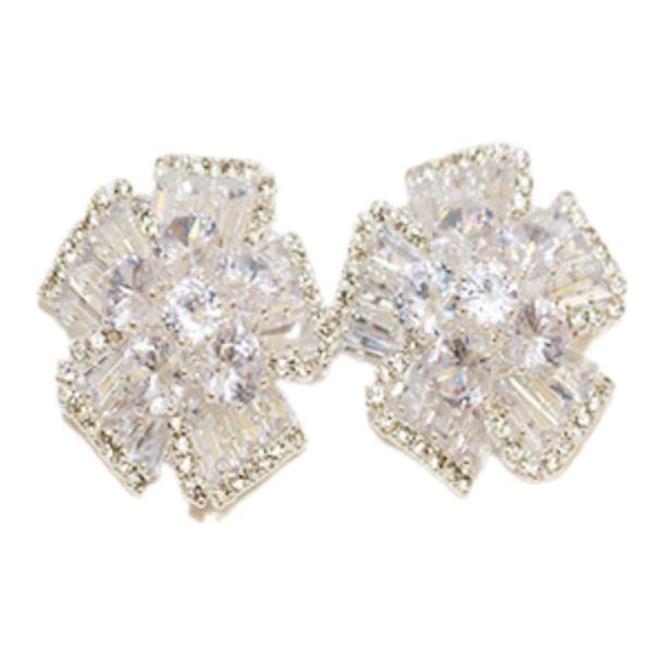 RHINESTONE FLOWER EARRING