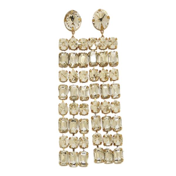 COLOR RHINESTONE PARTY EARRING