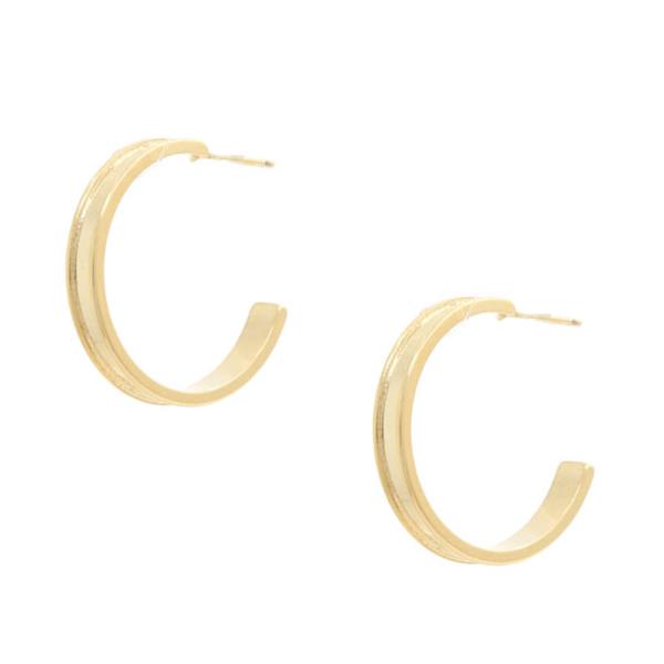 14K GOLD DIPPED OPEN HOOP EARRING