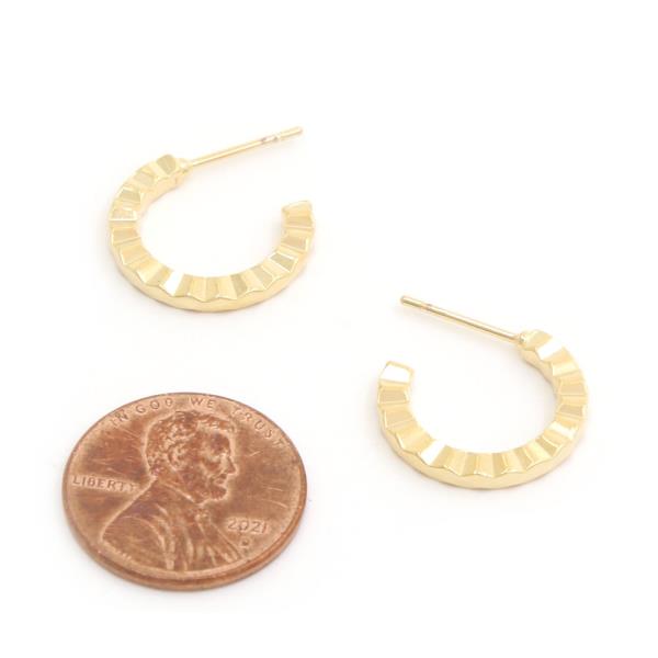 14K GOLD DIPPED OPEN HOOP EARRING