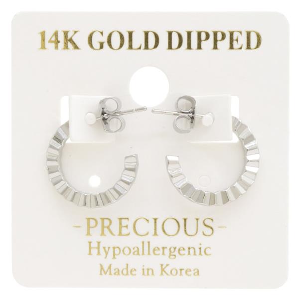 14K GOLD DIPPED OPEN HOOP EARRING