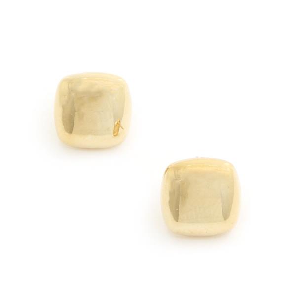 14K GOLD DIPPED SQUARE POST EARRING