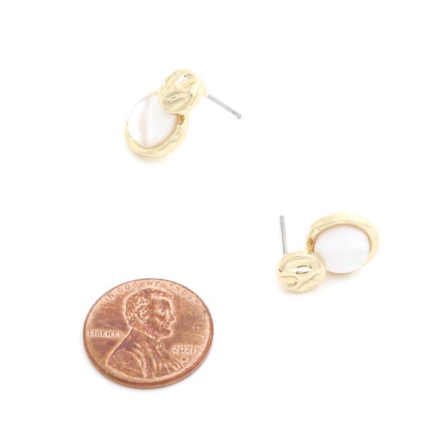 SODAJO GOLD DIPPED BRASS METAL POST EARRING