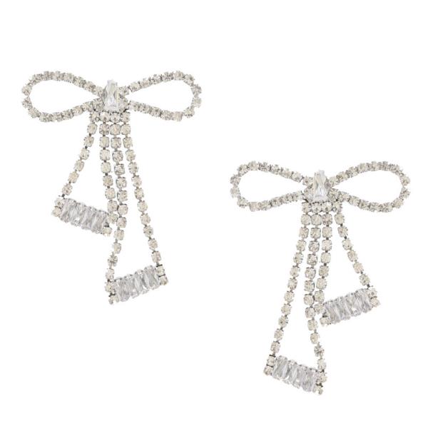 SODAJO CZ BOW GOLD DIPPED EARRING