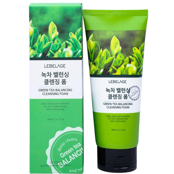 LEBELAGE GREEN TEA BALANCING CLEANSING FOAM 180ML