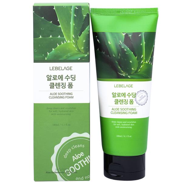 LEBELAGE ALOE SOOTHING CLEANSING FOAM 180ML