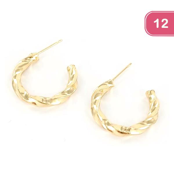 TWIST HOOP EARRING (12 UNITS)