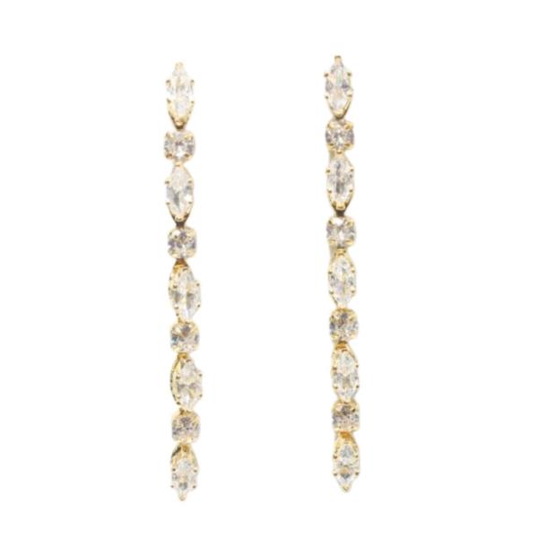 CRYSTAL RHINESTONE BRIDAL PARTY DROP EARRING