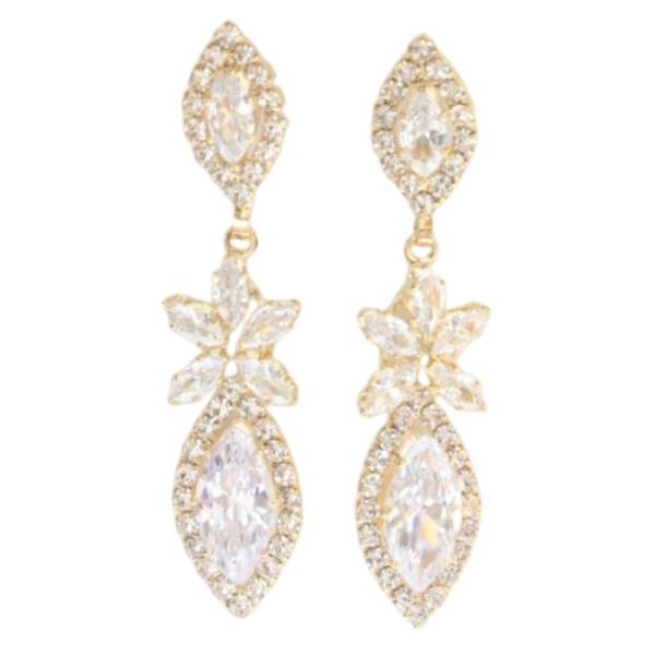 CRYSTAL RHINESTONE BRIDAL PARTY DANGLE EARRING