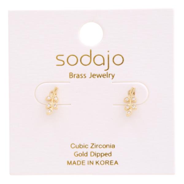 SODAJO GOLD DIPPED BRASS STUD EARRING