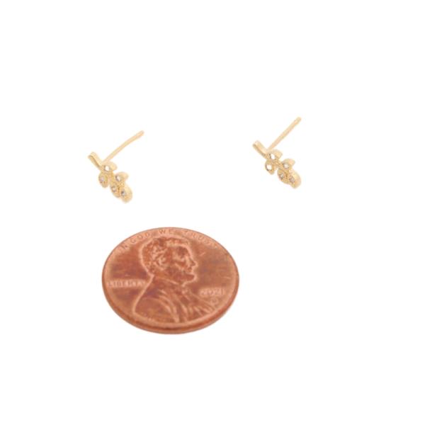 SODAJO GOLD DIPPED BRASS STUD EARRING