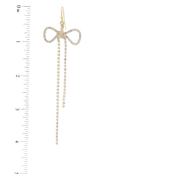 SODAJO CZ BOW GOLD DIPPED EARRING