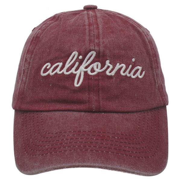 CALIFORNIA SCRIPT WASHED BASEBALL CAP