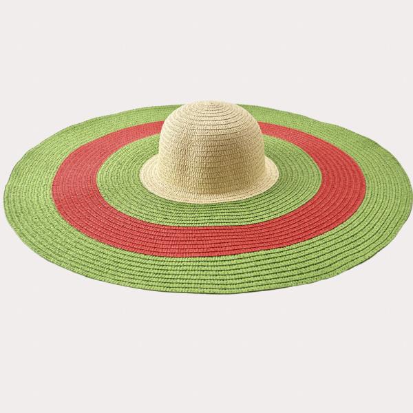 MULTI COLOR LINE WIDE FLOPPY SUN HAT