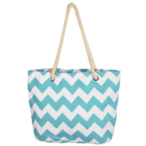 ZIG ZAG PATTERN TOTE BEACH BAG