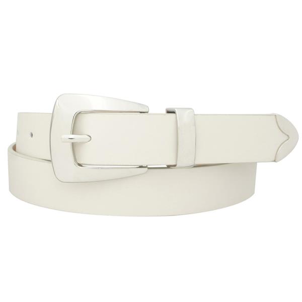 MODERN COWBOY BUCKLE BELT WITH METAL LOOP & TIP