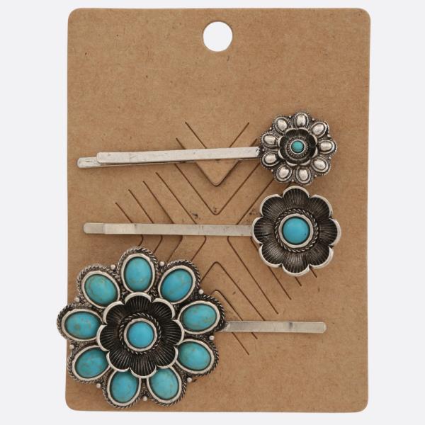 FLOWER HAIR PIN SET